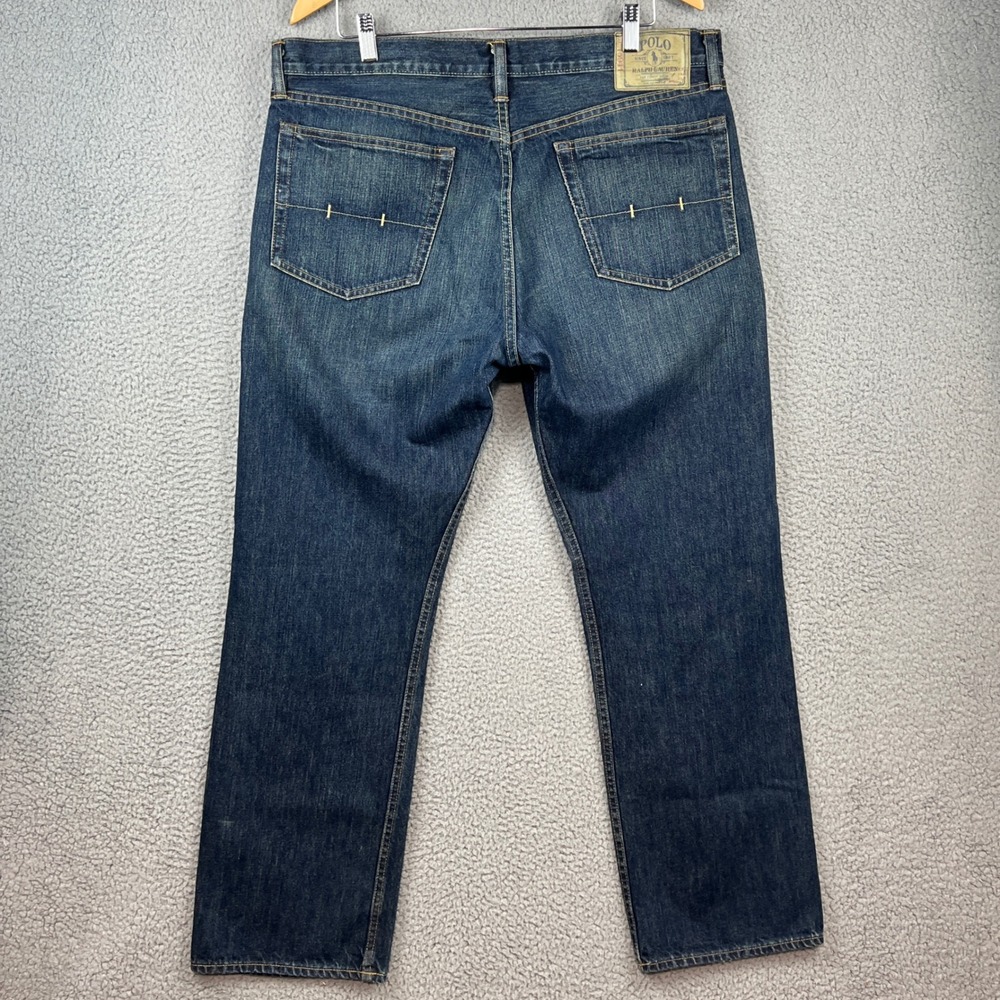 Polo Ralph Lauren 867 Classic Fit Dark Wash Denim Jeans Mens 36x30 (meas. 38x31) - Picture 5 of 15
